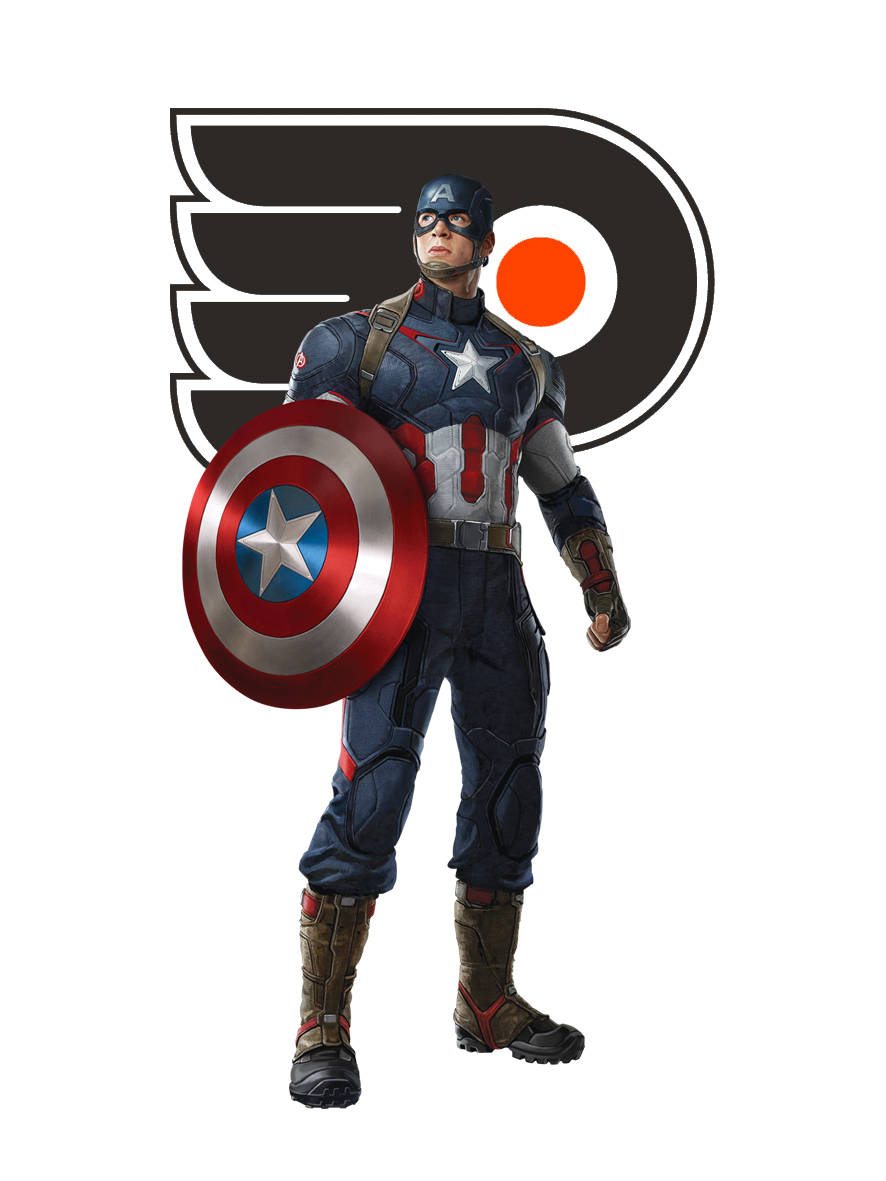 Philadelphia Flyers Captain America Logo vinyl decal